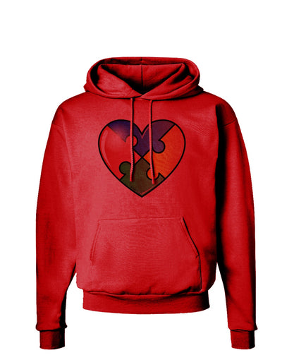 Big Puzzle Heart - Autism Awareness Hoodie Sweatshirt by TooLoud-Hoodie-TooLoud-Red-Small-Davson Sales