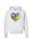 Big Puzzle Heart - Autism Awareness Hoodie Sweatshirt by TooLoud-Hoodie-TooLoud-White-Small-Davson Sales