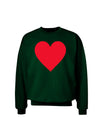 Big Red Heart Valentine's Day Adult Dark Sweatshirt-Sweatshirt-TooLoud-Deep-Forest-Green-Small-Davson Sales