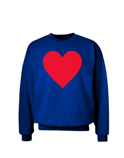 Big Red Heart Valentine's Day Adult Dark Sweatshirt-Sweatshirt-TooLoud-Deep-Royal-Blue-Small-Davson Sales