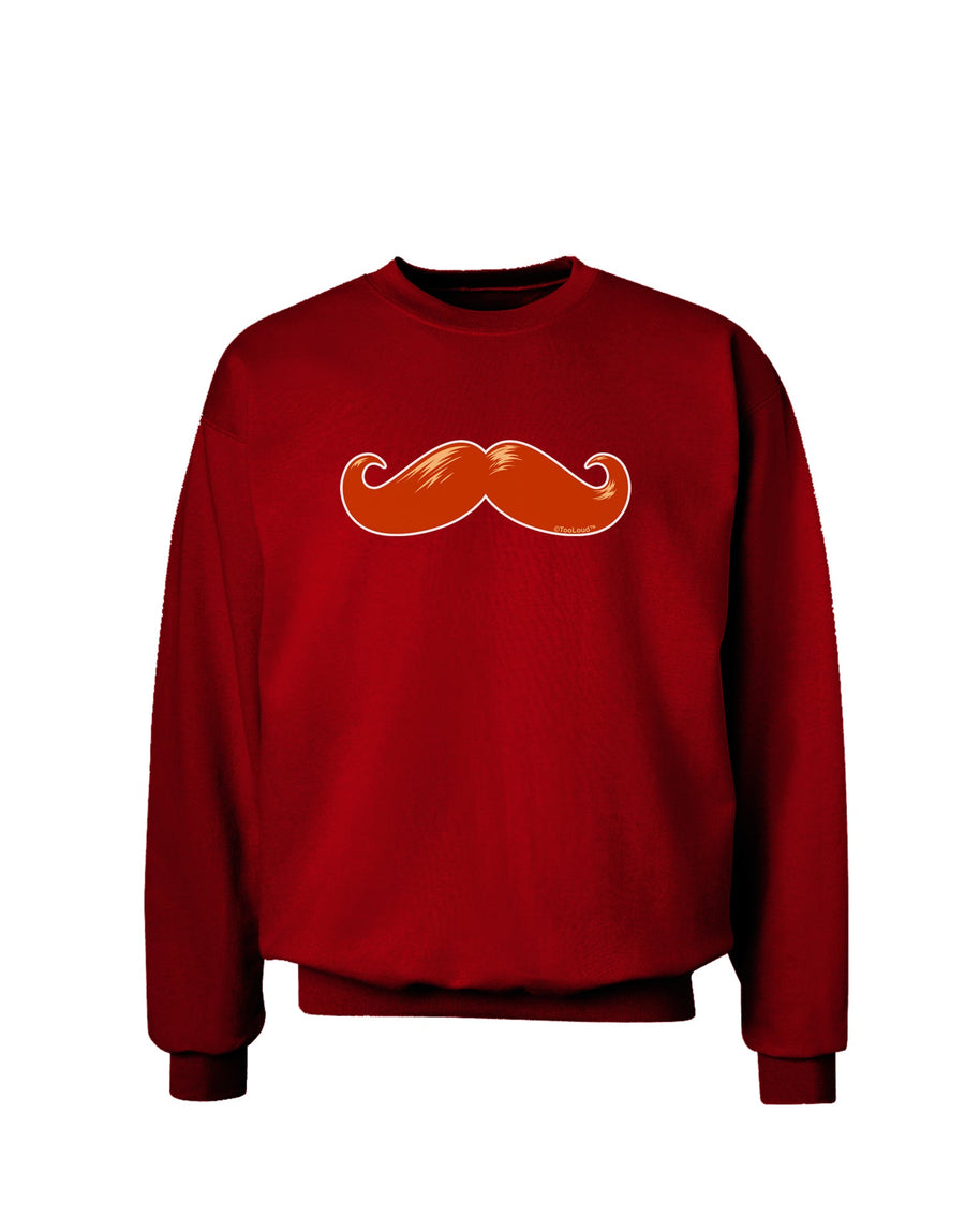 Big Redhead Mustache Adult Dark Sweatshirt-Sweatshirts-TooLoud-Black-Small-Davson Sales