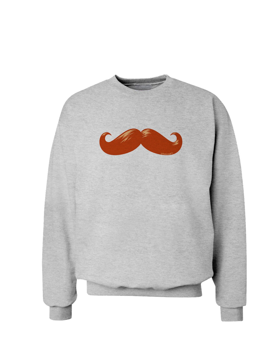 Big Redhead Mustache Sweatshirt-Sweatshirts-TooLoud-White-Small-Davson Sales