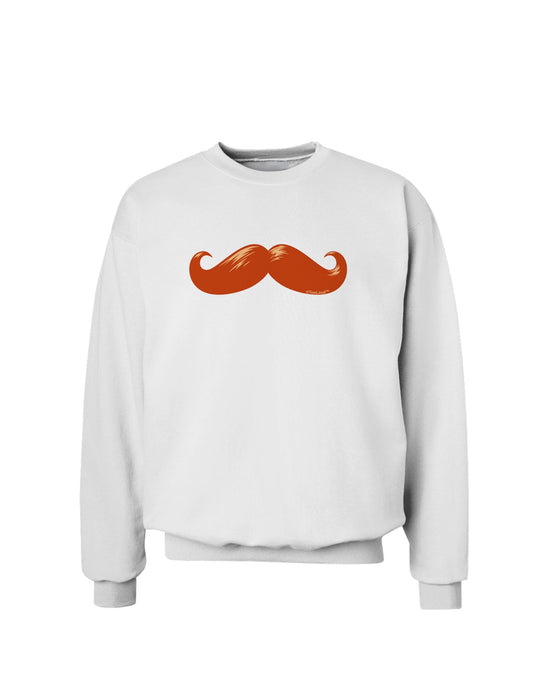 Big Redhead Mustache Sweatshirt-Sweatshirts-TooLoud-White-Small-Davson Sales
