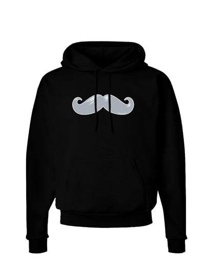 Big Silver White Mustache Dark Hoodie Sweatshirt-Hoodie-TooLoud-Black-Small-Davson Sales