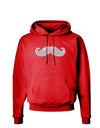 Big Silver White Mustache Dark Hoodie Sweatshirt-Hoodie-TooLoud-Red-Small-Davson Sales