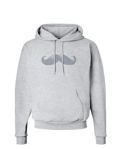 Big Silver White Mustache Hoodie Sweatshirt-Hoodie-TooLoud-AshGray-Small-Davson Sales