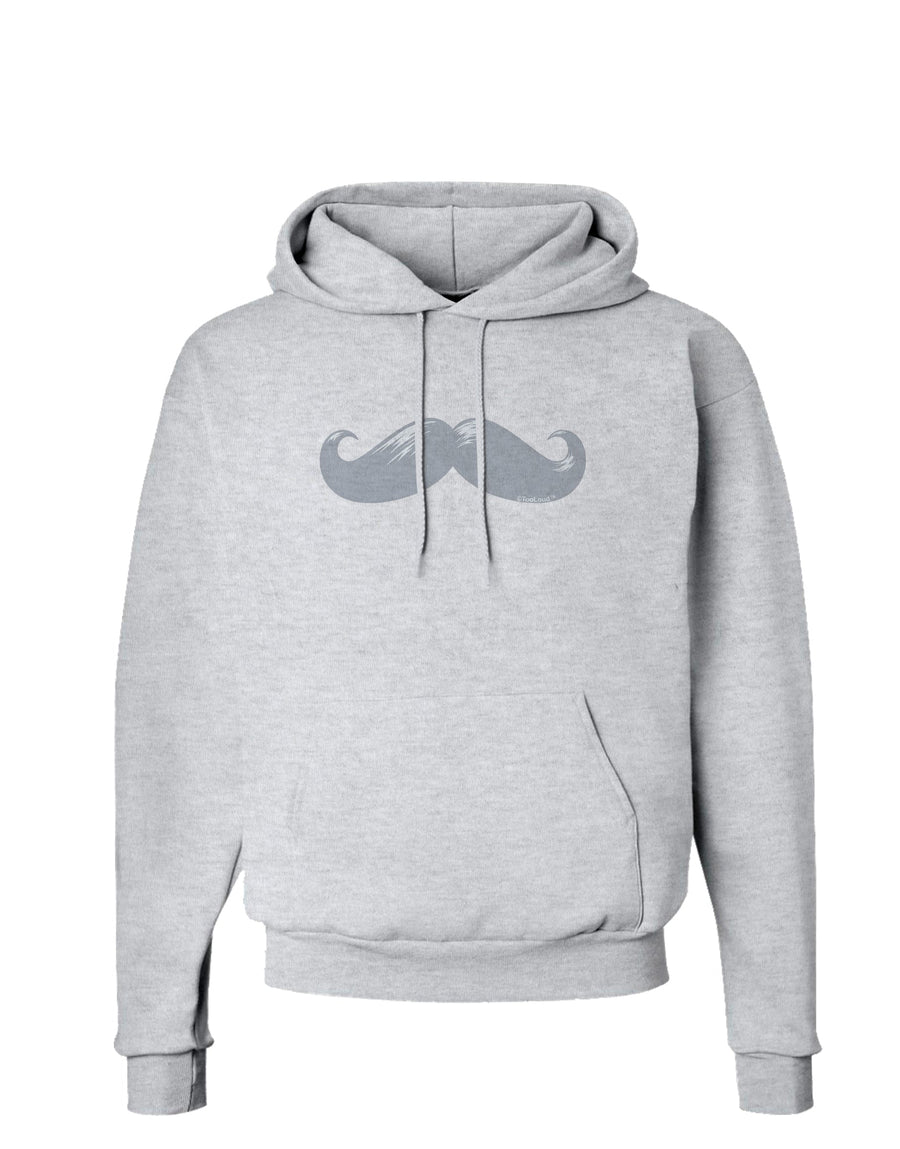 Big Silver White Mustache Hoodie Sweatshirt-Hoodie-TooLoud-White-Small-Davson Sales