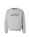 Big Silver White Mustache Sweatshirt-Sweatshirts-TooLoud-AshGray-Small-Davson Sales