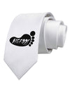 Bigfoot Printed White Necktie by TooLoud