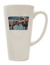 Bighorn Head Butt Conical Latte Coffee Mug - Expertly Crafted Drinkware-Conical Latte Mug-TooLoud-White-Davson Sales