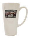 Bighorn Head Butt Desaturated Conical Latte Coffee Mug - Expertly Crafted Drinkware-Conical Latte Mug-TooLoud-White-Davson Sales