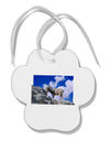 Bighorn Ram Paw Print Shaped Ornament-Ornament-TooLoud-White-Davson Sales