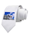 Bighorn Ram Printed White Necktie