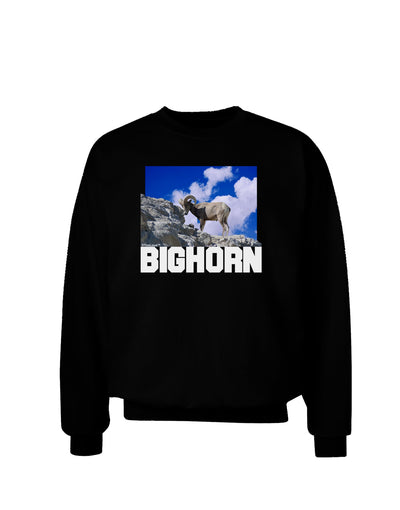 Bighorn Ram Text Adult Dark Sweatshirt-Sweatshirts-TooLoud-Black-Small-Davson Sales