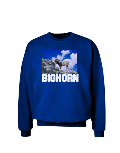 Bighorn Ram Text Adult Dark Sweatshirt-Sweatshirts-TooLoud-Deep-Royal-Blue-Small-Davson Sales