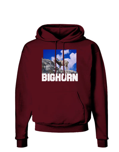 Bighorn Ram Text Dark Hoodie Sweatshirt-Hoodie-TooLoud-Maroon-Small-Davson Sales