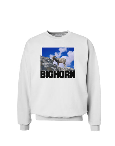 Bighorn Ram Text Sweatshirt-Sweatshirts-TooLoud-White-Small-Davson Sales