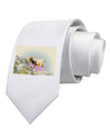 Bighorn Ram Watercolor Printed White Necktie