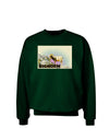 Bighorn Ram WatercolorText Adult Dark Sweatshirt-Sweatshirts-TooLoud-Deep-Forest-Green-Small-Davson Sales