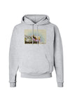 Bighorn Ram WatercolorText Hoodie Sweatshirt-Hoodie-TooLoud-AshGray-Small-Davson Sales