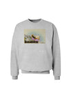 Bighorn Ram WatercolorText Sweatshirt-Sweatshirts-TooLoud-AshGray-Small-Davson Sales