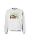 Bighorn Ram WatercolorText Sweatshirt-Sweatshirts-TooLoud-White-Small-Davson Sales