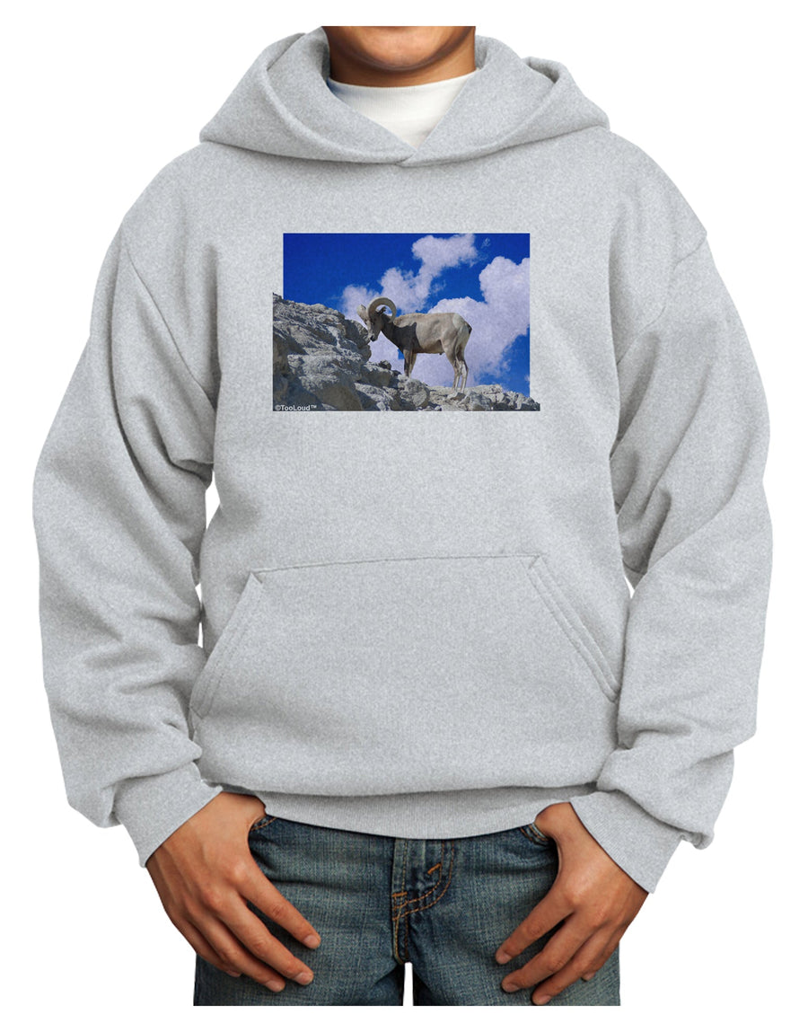 Bighorn Ram Youth Hoodie Pullover Sweatshirt-Youth Hoodie-TooLoud-White-XS-Davson Sales