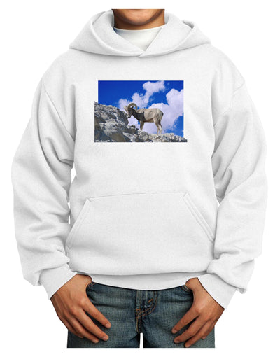 Bighorn Ram Youth Hoodie Pullover Sweatshirt-Youth Hoodie-TooLoud-White-XS-Davson Sales