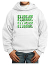 Binary Data Green Youth Hoodie Pullover Sweatshirt-Youth Hoodie-TooLoud-White-XL-Davson Sales