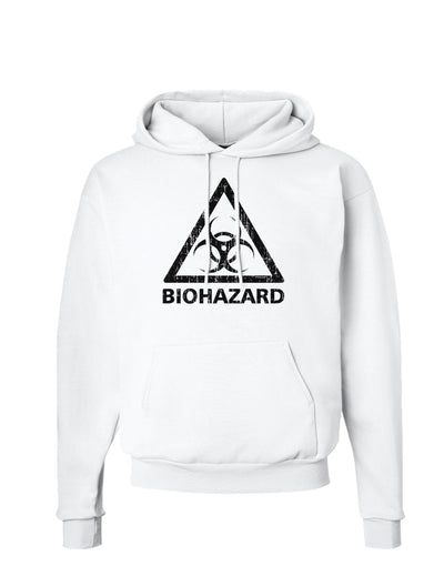 Biohazard Sign Distressed Hoodie Sweatshirt-Hoodie-TooLoud-White-Small-Davson Sales