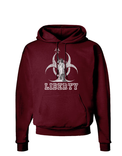 Biohazard Statue of Liberty - Liberty Dark Hoodie Sweatshirt-Hoodie-TooLoud-Maroon-Small-Davson Sales