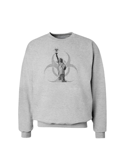 Biohazard Statue of Liberty Sweatshirt-Sweatshirts-TooLoud-AshGray-Small-Davson Sales