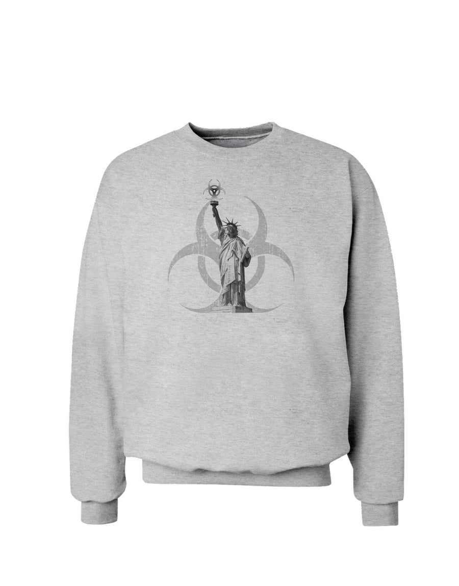 Biohazard Statue of Liberty Sweatshirt-Sweatshirts-TooLoud-White-Small-Davson Sales