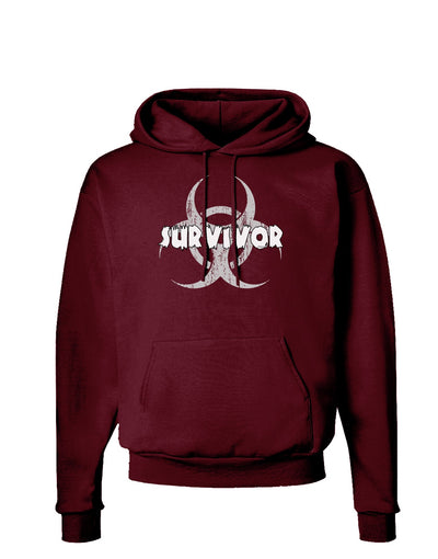 Biohazard Survivor - Zombie Apocalypse Dark Hoodie Sweatshirt-Hoodie-TooLoud-Maroon-Small-Davson Sales