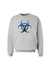 Biohazard Symbol Blue Stone - Apocalypse Sweatshirt-Sweatshirts-TooLoud-AshGray-Small-Davson Sales