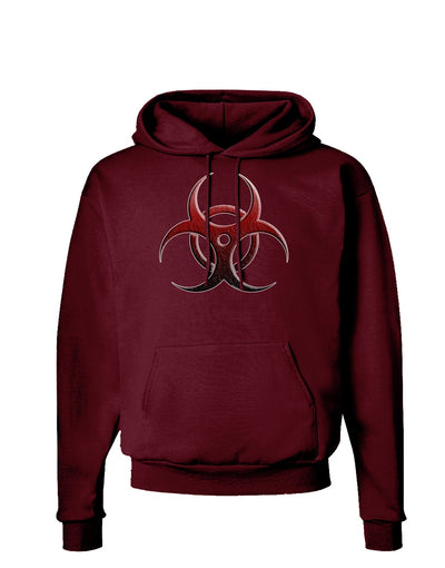 Biohazard Symbol Red Stone - Apocalypse Dark Hoodie Sweatshirt-Hoodie-TooLoud-Maroon-Small-Davson Sales