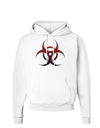 Biohazard Symbol Red Stone - Apocalypse Hoodie Sweatshirt-Hoodie-TooLoud-White-Small-Davson Sales