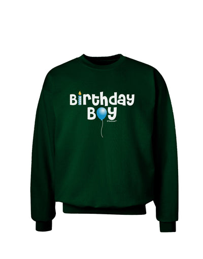 Birthday Boy - Candle and Balloon Adult Dark Sweatshirt by TooLoud-Sweatshirts-TooLoud-Deep-Forest-Green-Small-Davson Sales