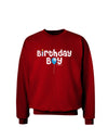 Birthday Boy - Candle and Balloon Adult Dark Sweatshirt by TooLoud-Sweatshirts-TooLoud-Deep-Red-Small-Davson Sales