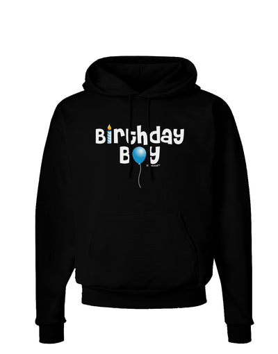 Birthday Boy - Candle and Balloon Dark Hoodie Sweatshirt by TooLoud-Hoodie-TooLoud-Black-Small-Davson Sales