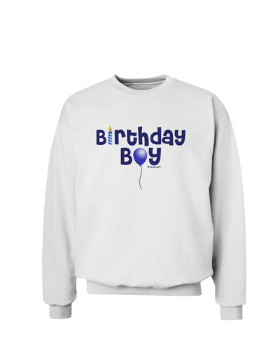 Birthday Boy - Candle and Balloon Sweatshirt by TooLoud-Sweatshirts-TooLoud-White-Small-Davson Sales