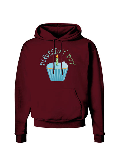 Birthday Boy - Candle Cupcake Dark Hoodie Sweatshirt by TooLoud-Hoodie-TooLoud-Maroon-Small-Davson Sales