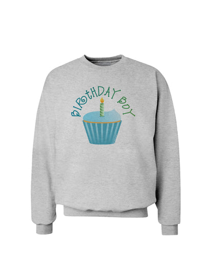 Birthday Boy - Candle Cupcake Sweatshirt by TooLoud-Sweatshirts-TooLoud-AshGray-Small-Davson Sales