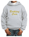 Birthday Crew Text Youth Hoodie Pullover Sweatshirt by TooLoud-Youth Hoodie-TooLoud-Ash-XS-Davson Sales