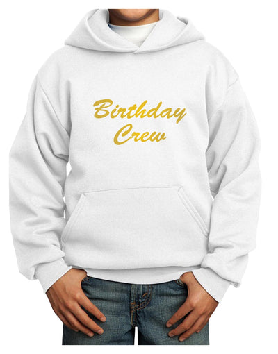 Birthday Crew Text Youth Hoodie Pullover Sweatshirt by TooLoud-Youth Hoodie-TooLoud-White-XS-Davson Sales