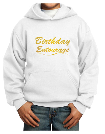 Birthday Entourage Text Youth Hoodie Pullover Sweatshirt by TooLoud-Youth Hoodie-TooLoud-White-XS-Davson Sales