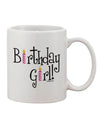 Birthday Girl - 11 oz Coffee Mug with Birthday Candles Print by TooLoud-11 OZ Coffee Mug-TooLoud-White-Davson Sales