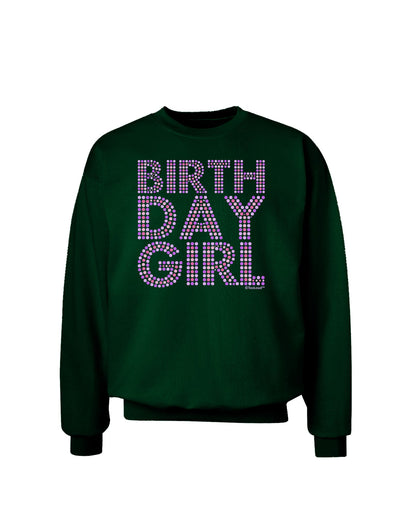 Birthday Girl - Pink and Purple Dots Adult Dark Sweatshirt by TooLoud-Sweatshirts-TooLoud-Deep-Forest-Green-Small-Davson Sales