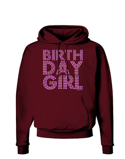 Birthday Girl - Pink and Purple Dots Dark Hoodie Sweatshirt by TooLoud-Hoodie-TooLoud-Maroon-Small-Davson Sales