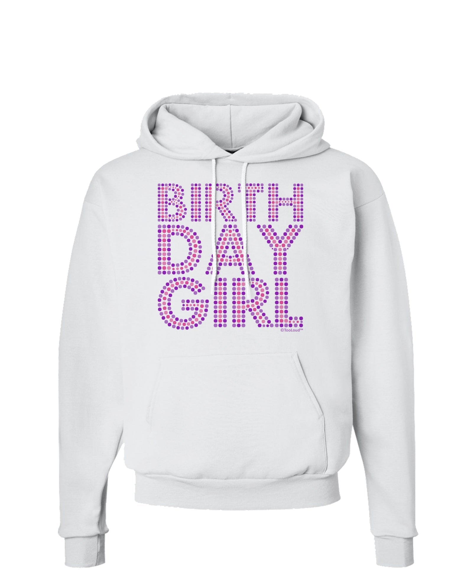 Birthday Girl - Pink and Purple Dots Hoodie Sweatshirt by TooLoud-Hoodie-TooLoud-White-Small-Davson Sales